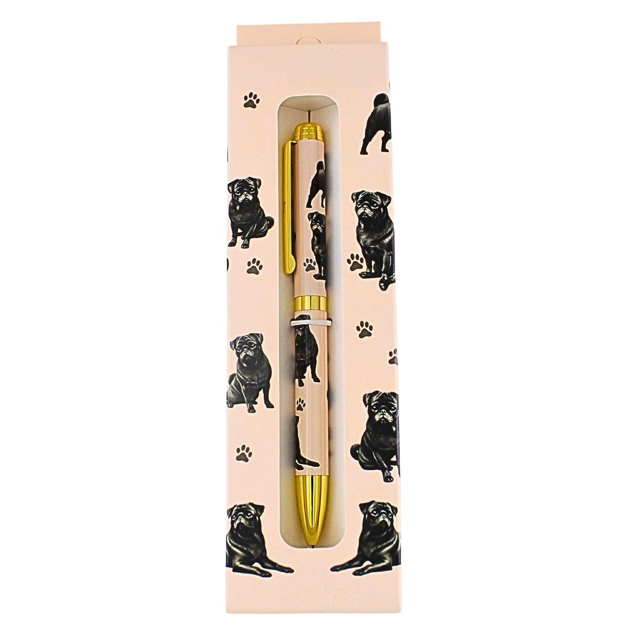E & S Imports 5.5 Inch Black Pug Ballpoint Pen Everyday Pen , Writing Dog Puppy Pet